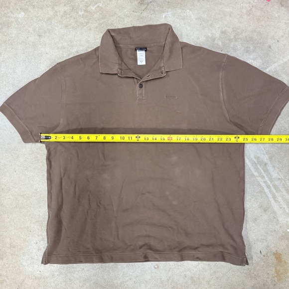 Patagonia Mens XL Brown Organic Cotton Pique Short Sleeve Polo Shirt Logo - Picture 3 of 5